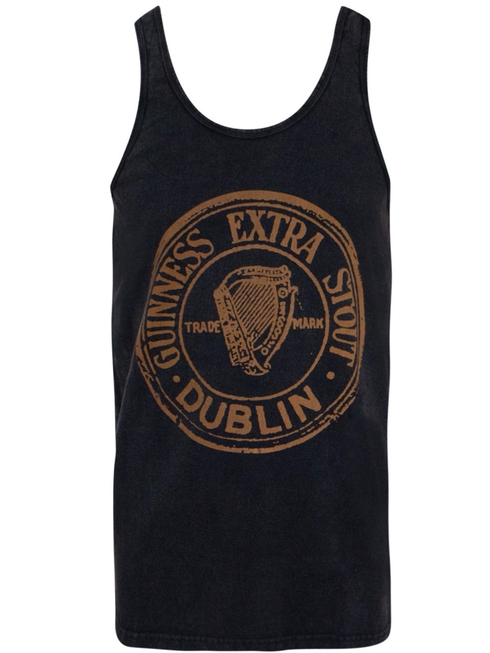Guinness Black Tank Top with Brown Dublin Crest